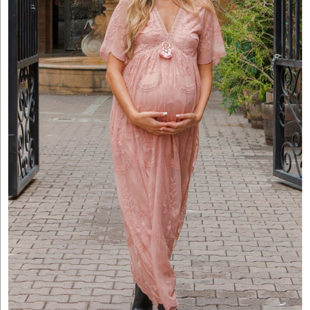 Pink Blush Maternity Dress